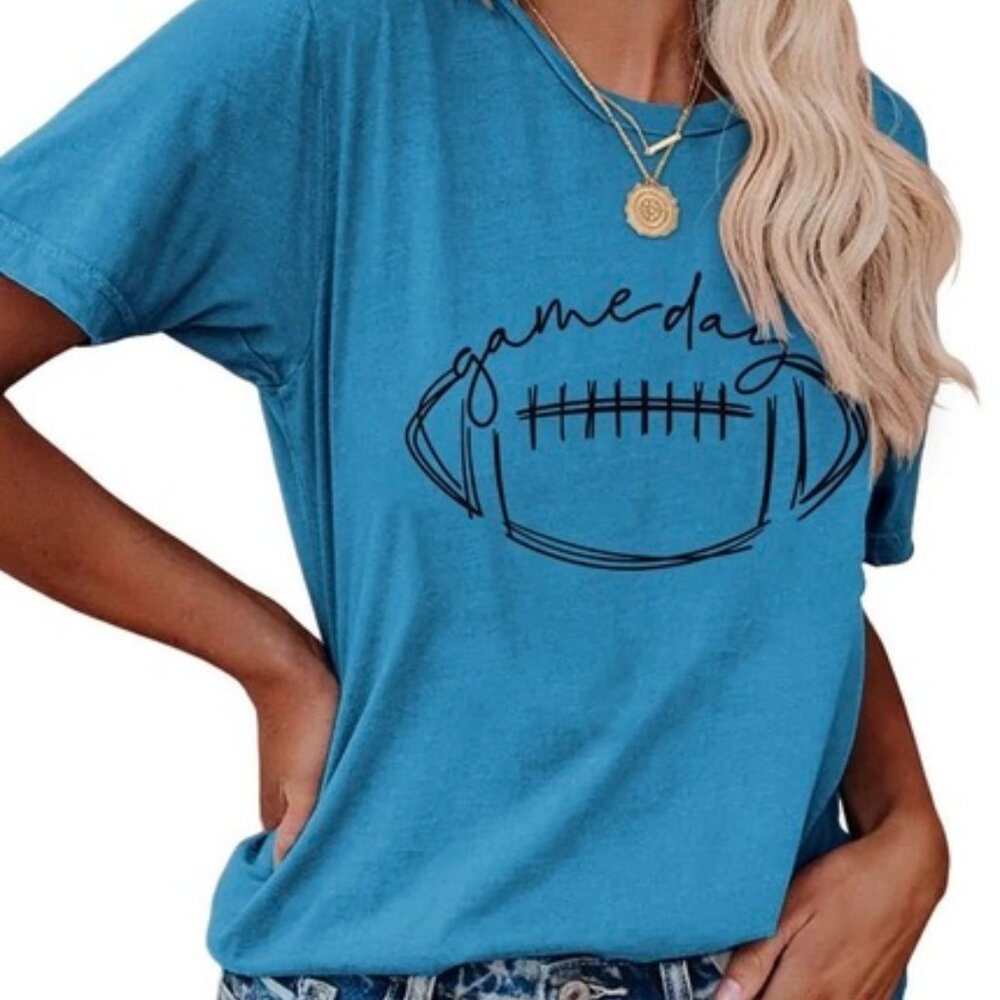 Lake Blue Game Day Short Sleeve T Shirt